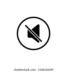 mute - media icon vector