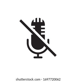 mute microphone audio icon vector illustration