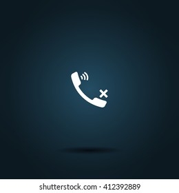 Mute up the microphone flat vector icon illustration