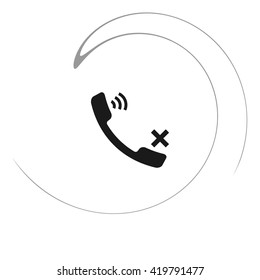 Mute up the microphone flat vector icon illustration