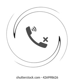 Mute up the microphone flat vector icon illustration