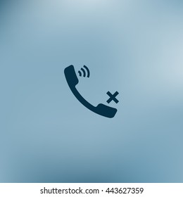 Mute up the microphone flat vector icon illustration