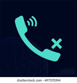 Mute up the microphone flat vector icon illustration