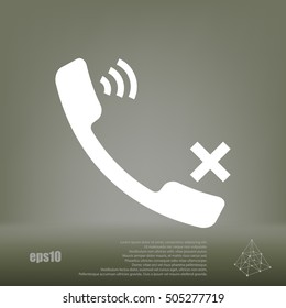 Mute up the microphone flat vector icon illustration