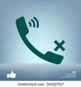 Mute up the microphone flat vector icon illustration
