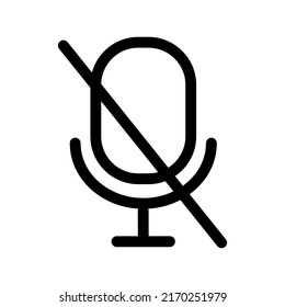 Mute Microphone Icon. Mute Or Silent. Vector.