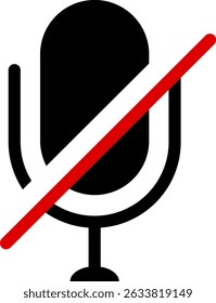 ícone ativar mudo do microfone. Botões de gravação de voz. Símbolo de microfone desligado. Botões de alto-falante vocal retrô. Micro clássico com volume desligado
