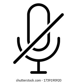 Silenciar el icono del vector del micrófono/grabador de voz