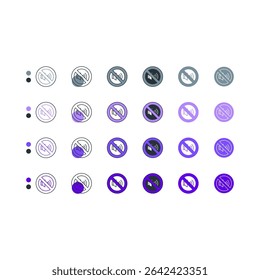 Mute or no sound allowed warning symbol.