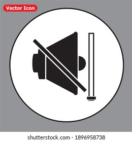 mute or no sound. vector icon in trendy flat style. EPS 10 