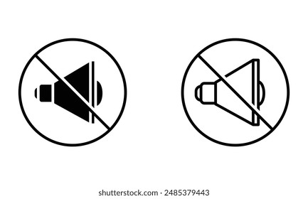 Mute, no volume, silent icon vector