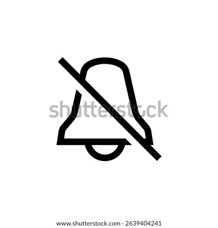 Mute Notification Bell Icons – Flat, Solid, and Line Vector Set
