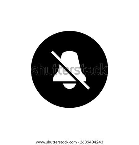 Mute Notification Bell Icons – Flat, Solid, and Line Vector Set