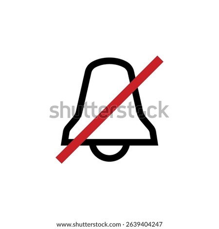 Mute Notification Bell Icons – Flat, Solid, and Line Vector Set