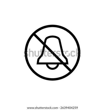 Mute Notification Bell Icons – Flat, Solid, and Line Vector Set