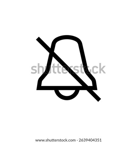 Mute Notification Bell Icons – Flat, Solid, and Line Vector Set