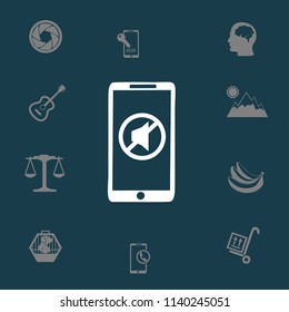 Mute on the phone vector icon