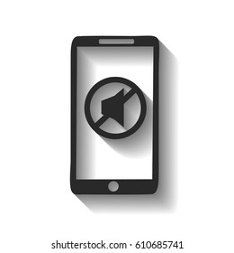 Mute auf dem Vektorillustration-Symbol