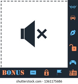 Mute. Perfect icon with bonus simple icons