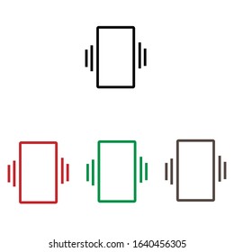Mute Phone Icon Vector on a white background