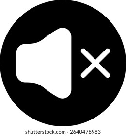 Mute Semi Solid Icon Design