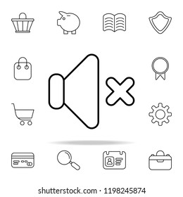 mute sign icon. Web icons universal set for web and mobile
