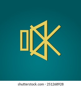 Mute sign. Vector illustration.