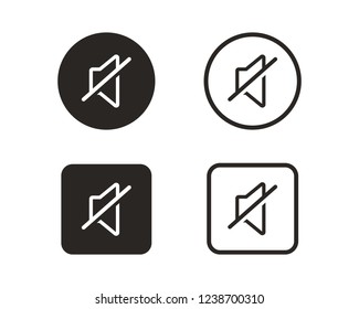 Mute, silence icon sign symbol