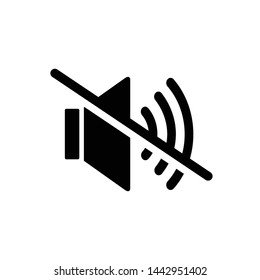 Mute silence speaker icon symbol vector illustration