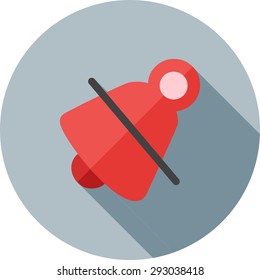 Mute, silent, alarm icon vector image. Can also be used for phone and communication. Suitable for use on web apps, mobile apps and print media.