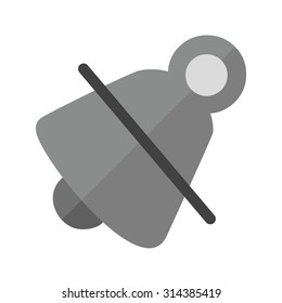 Mute, silent, alarm icon vector image. Can also be used for phone and communication. Suitable for use on web apps, mobile apps and print media.