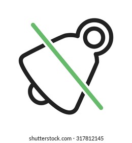 Mute, silent, alarm icon vector image. Can also be used for phone and communication. Suitable for use on web apps, mobile apps and print media.