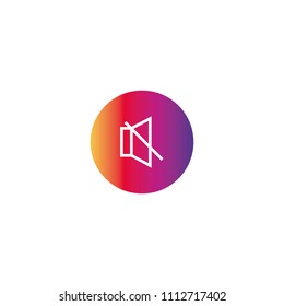 Mute silent icon silhouette vector illustration