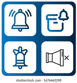 mute simple icons set. Contains such icons as Notification, Bell, Mute, can be used for web, mobile and logo