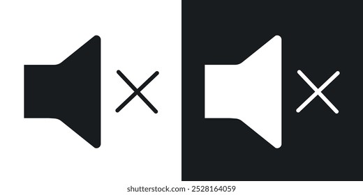 Mute solid vector icon pack