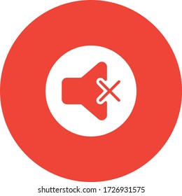 Mute Sound Button Vector Icon