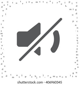 Mute sound icon