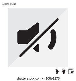Mute sound icon