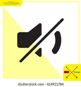 Mute sound icon