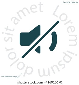 Mute sound icon