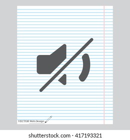 Mute sound icon