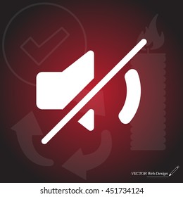 Mute sound icon