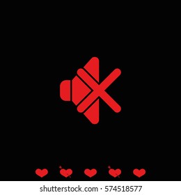 Mute sound icon.