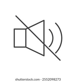 Mute sound icon. line style vector icon.