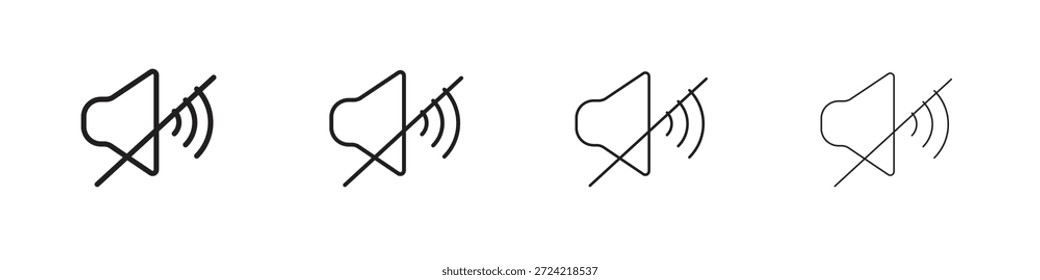Mute sound icon set vector eps10. illustration, logo sign symbol pictogram template