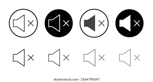 Mute sound icon simple vector symbol