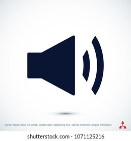 Mute sound icon, stock vector illustration flat design style
