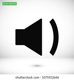 Mute sound icon, stock vector illustration flat design style