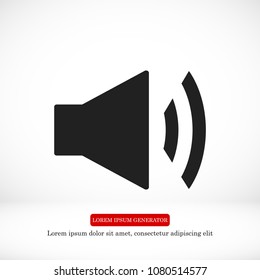 Mute sound icon, stock vector illustration flat design style