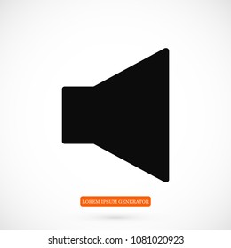 Mute sound icon, stock vector illustration flat design style